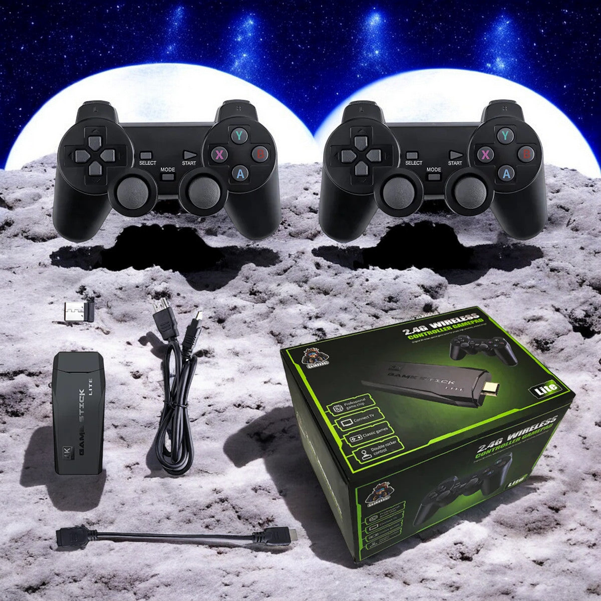 Video Game Console 64G Built-In 20000 Games Retro Handheld Game Console Wireless Controller Game Player for Children Xmas Gifts
