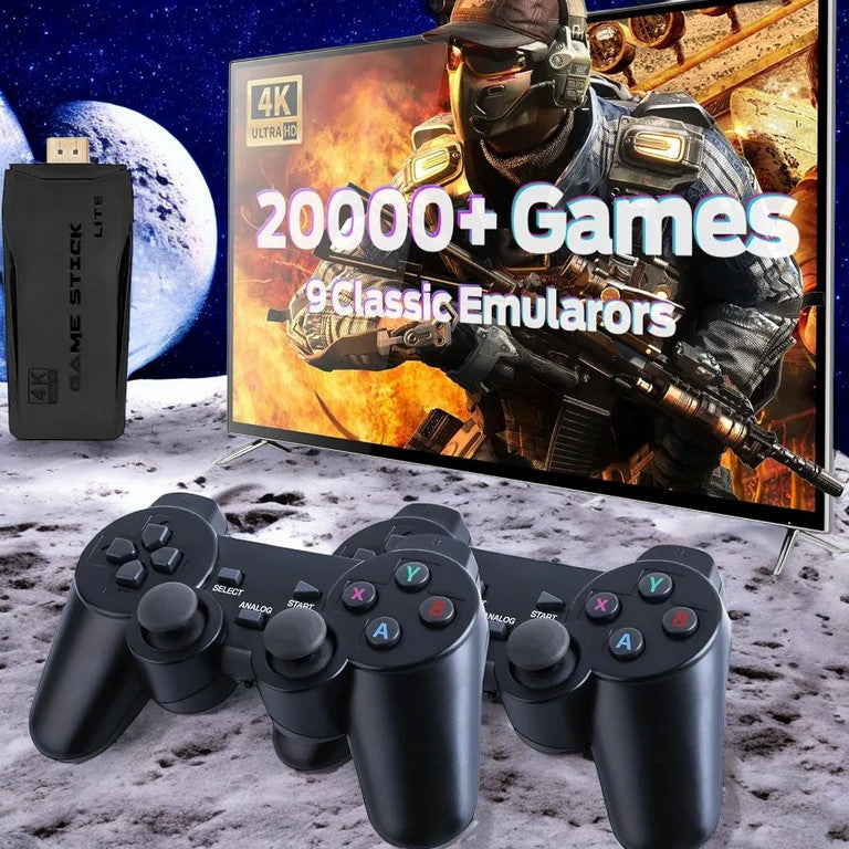 Video Game Console 64G Built-In 20000 Games Retro Handheld Game Console Wireless Controller Game Player for Children Xmas Gifts