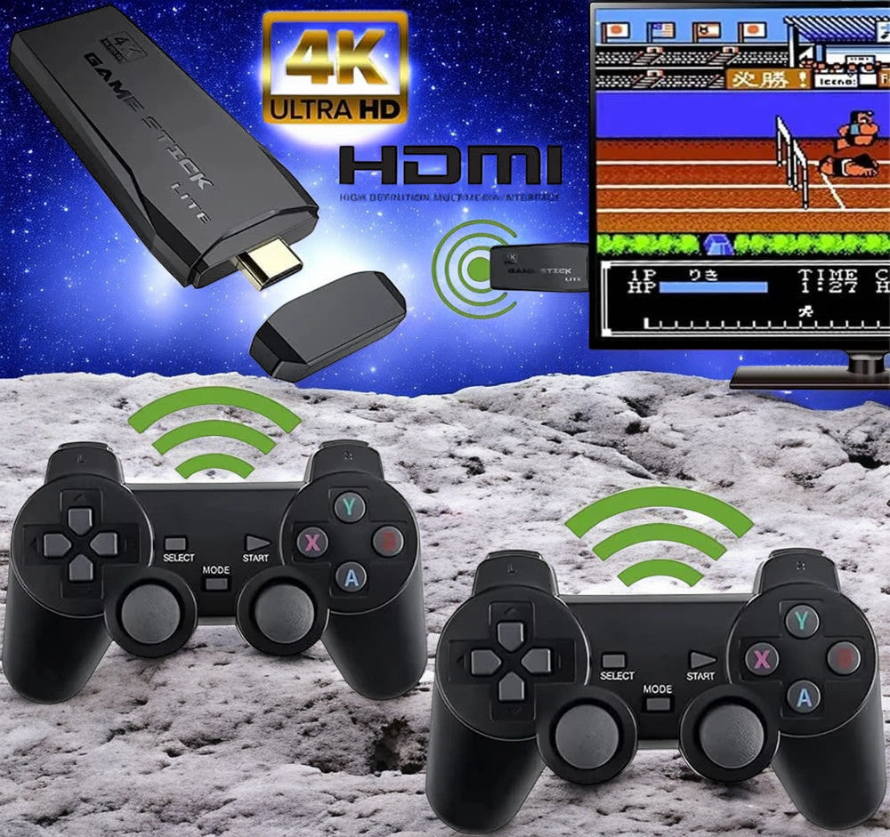 Video Game Console 64G Built-In 20000 Games Retro Handheld Game Console Wireless Controller Game Player for Children Xmas Gifts