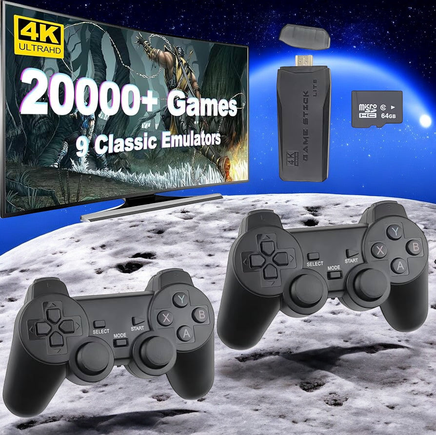 Video Game Console 64G Built-In 20000 Games Retro Handheld Game Console Wireless Controller Game Player for Children Xmas Gifts