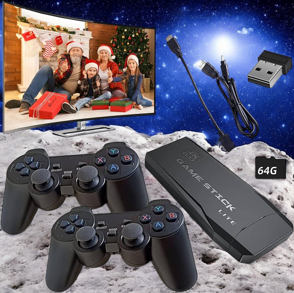 Video Game Console 64G Built-In 20000 Games Retro Handheld Game Console Wireless Controller Game Player for Children Xmas Gifts