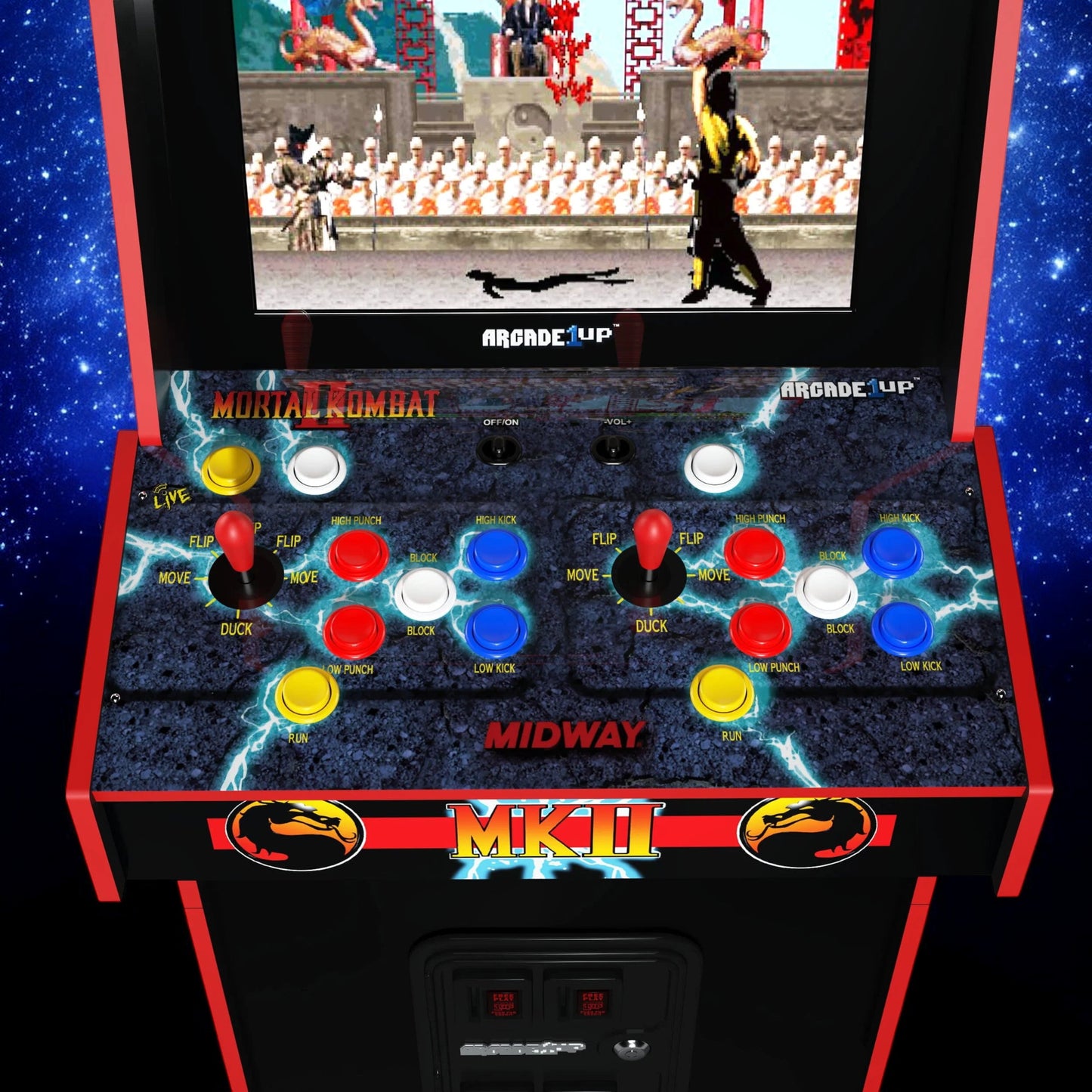 Mortal Kombat II Deluxe Arcade Game with 5-Foot-Tall Full-Size Stand-Up Cabinet, Black