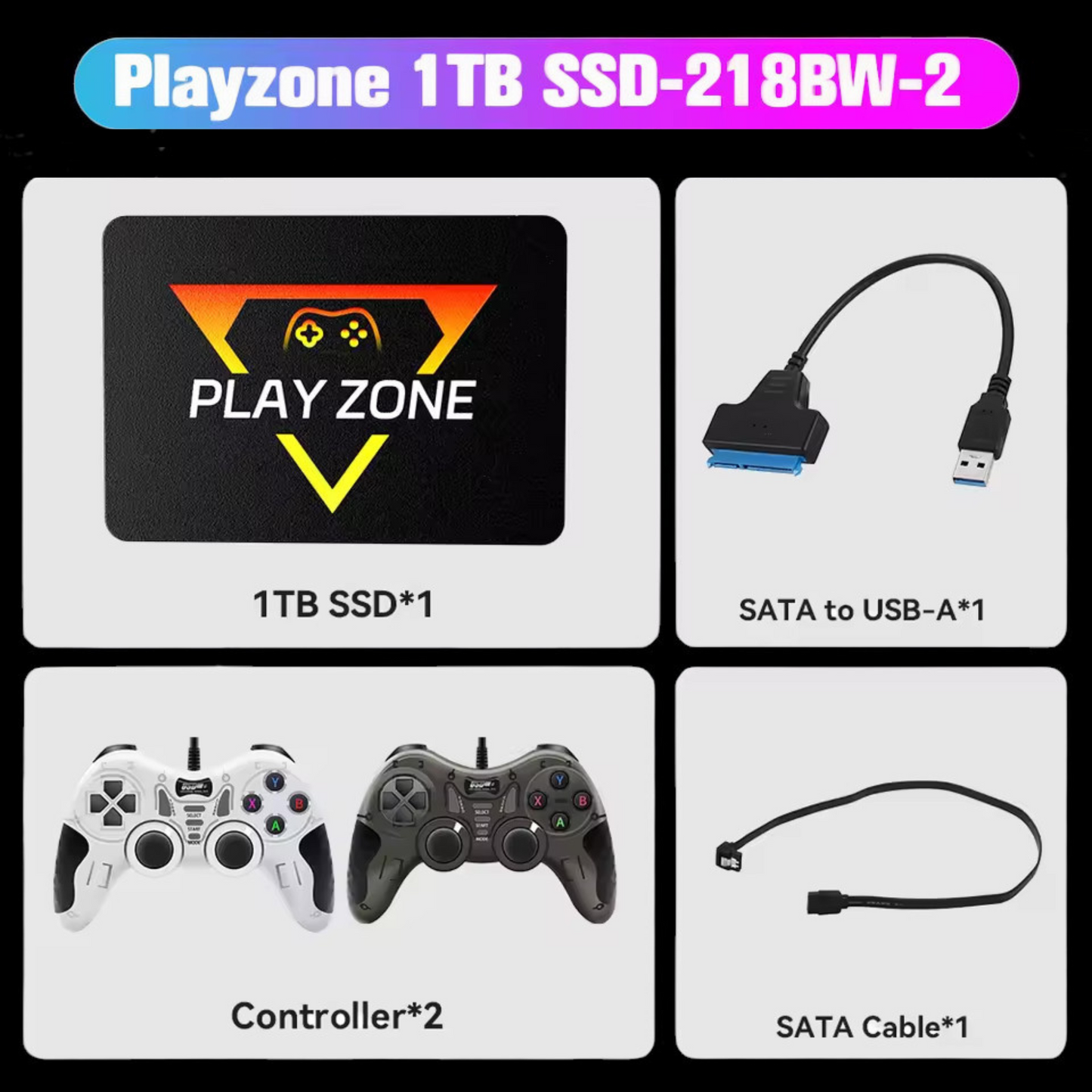 🎮 Playzone Gaming Hard Drive Disk or Digital Version - Retro Game for PS5/PS4/PS3/PS2/PS1/WiiU/Wii/N64/DC ( + 16.000 Games) - For Win PC/Laptop and MacOS with 3760+ PC/3D Games 📦✨