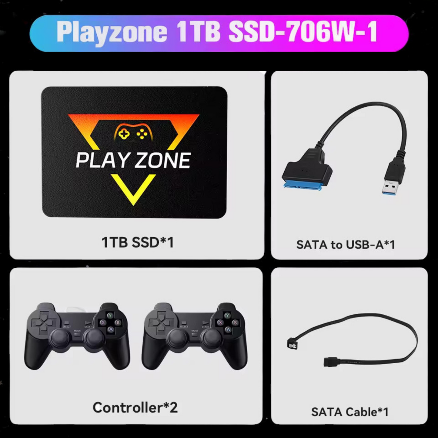 🎮 Playzone Gaming Hard Drive Disk or Digital Version - Retro Game for PS5/PS4/PS3/PS2/PS1/WiiU/Wii/N64/DC ( + 16.000 Games) - For Win PC/Laptop and MacOS with 3760+ PC/3D Games 📦✨