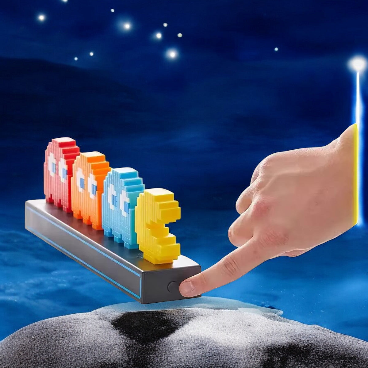 🌈🎮 Pac-Man LED Night Light | 3 Modes Colorful Pixel Game 3D Lamp | USB Charging Anime Desk Decor 🌟🔌