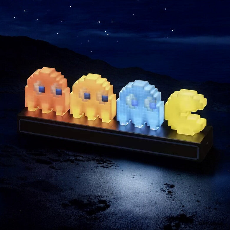 🌈🎮 Pac-Man LED Night Light | 3 Modes Colorful Pixel Game 3D Lamp | USB Charging Anime Desk Decor 🌟🔌