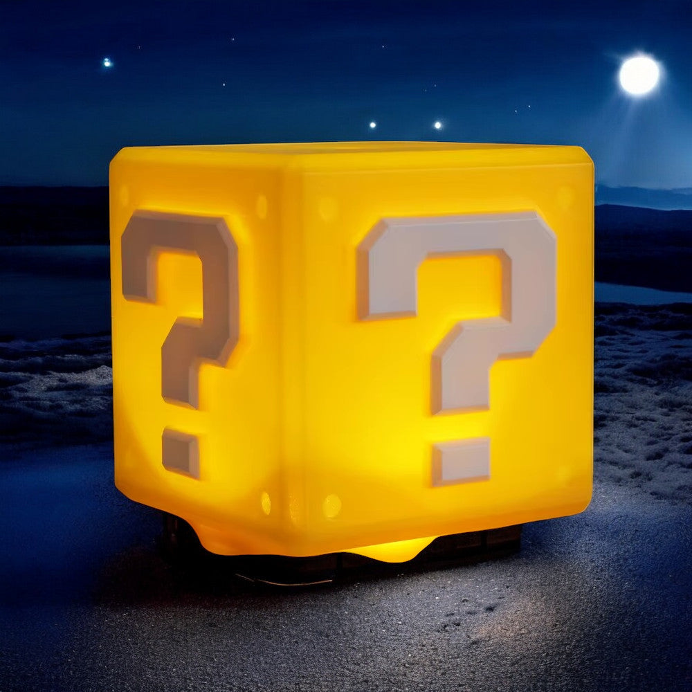 🌙 Super Night Light with Music 🎶 Anime Mario Peripherals 🎮 LED Question Mark Block ❓ Toad Children Bedroom Bedside Lamp 🛏️ USB Charging Gifts 🎁