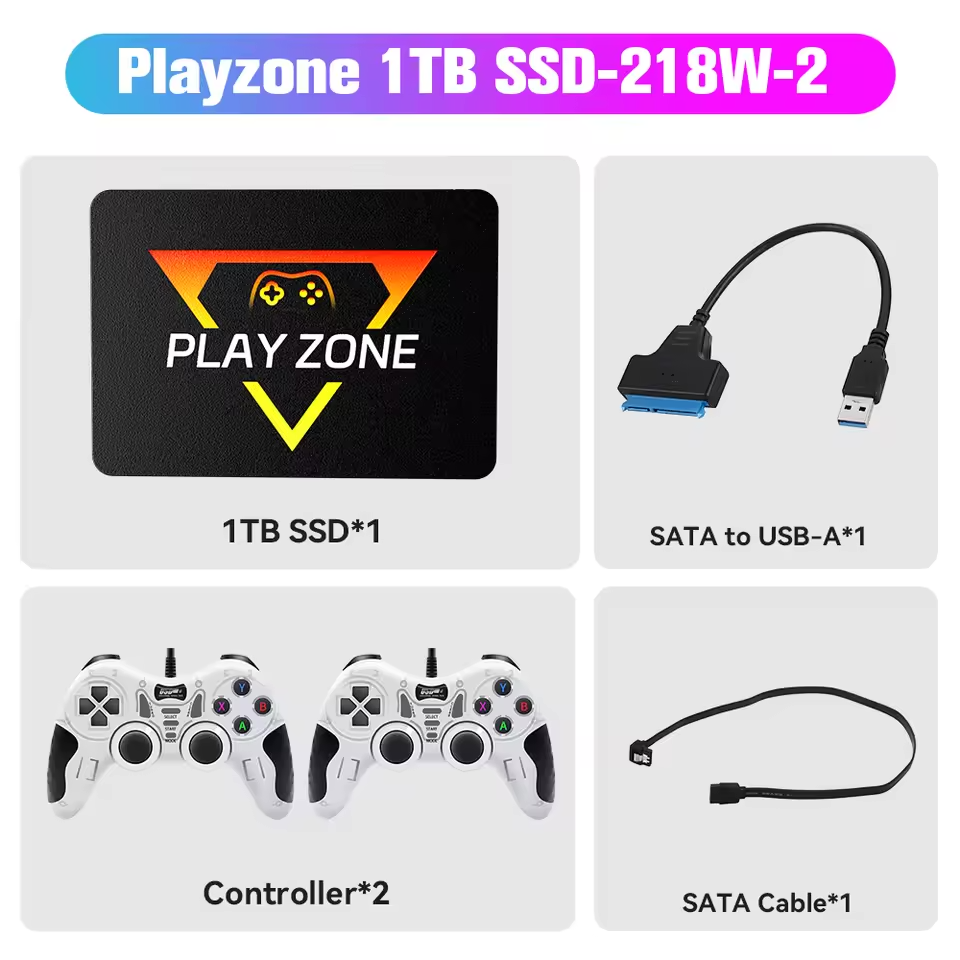 🎮 Playzone Gaming Hard Drive Disk or Digital Version - Retro Game for PS5/PS4/PS3/PS2/PS1/WiiU/Wii/N64/DC ( + 16.000 Games) - For Win PC/Laptop and MacOS with 3760+ PC/3D Games 📦✨