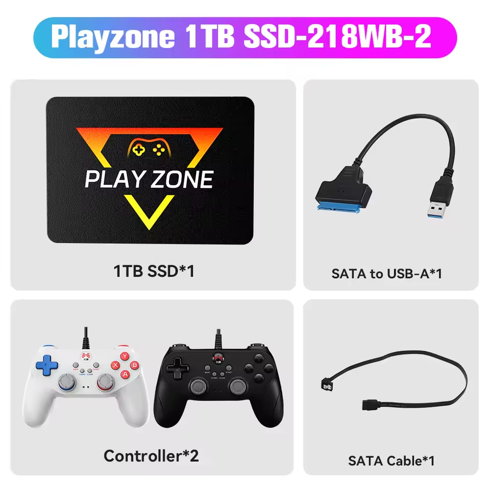 🎮 Playzone Gaming Hard Drive Disk or Digital Version - Retro Game for PS5/PS4/PS3/PS2/PS1/WiiU/Wii/N64/DC ( + 16.000 Games) - For Win PC/Laptop and MacOS with 3760+ PC/3D Games 📦✨