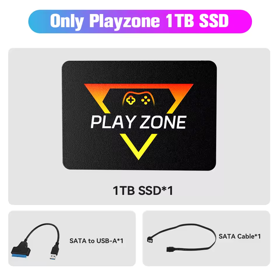 🎮 Playzone Gaming Hard Drive Disk or Digital Version - Retro Game for PS5/PS4/PS3/PS2/PS1/WiiU/Wii/N64/DC ( + 16.000 Games) - For Win PC/Laptop and MacOS with 3760+ PC/3D Games 📦✨