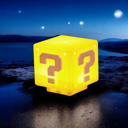 🌙 Super Night Light with Music 🎶 Anime Mario Peripherals 🎮 LED Question Mark Block ❓ Toad Children Bedroom Bedside Lamp 🛏️ USB Charging Gifts 🎁