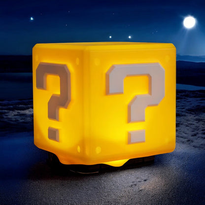 🌙 Super Night Light with Music 🎶 Anime Mario Peripherals 🎮 LED Question Mark Block ❓ Toad Children Bedroom Bedside Lamp 🛏️ USB Charging Gifts 🎁