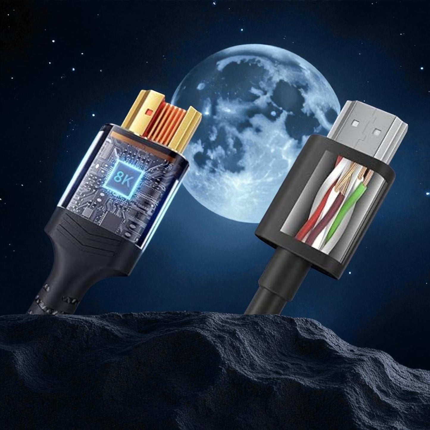 ⚡ Ultra High-Speed HDMI 2.1 Cable – 48Gbps Braided Cord | 8K@60Hz • 4K@120Hz • HDCP 2.2 & 2.3 | Available in 1.5FT to 25FT Lengths